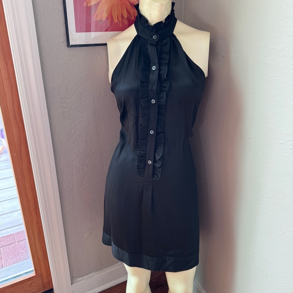 Nili Lotan silk tuxedo dress